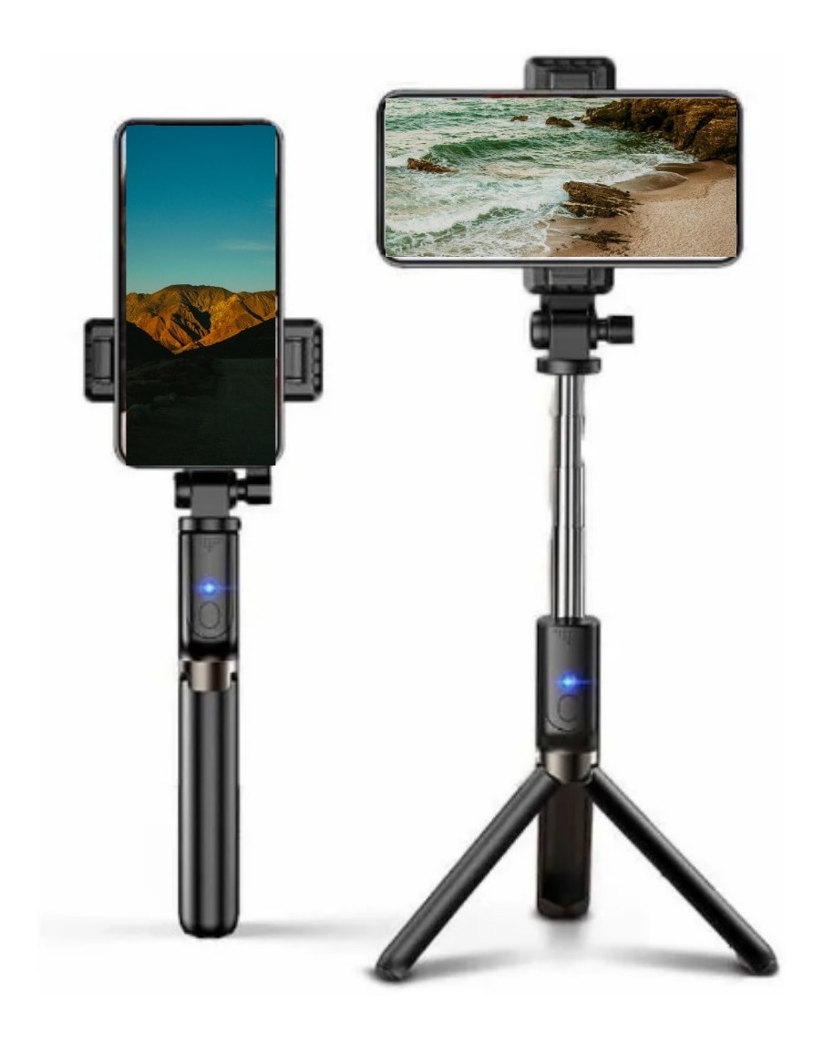 Bastão de Selfie 2 em 1 com Tripé e Bluetooth